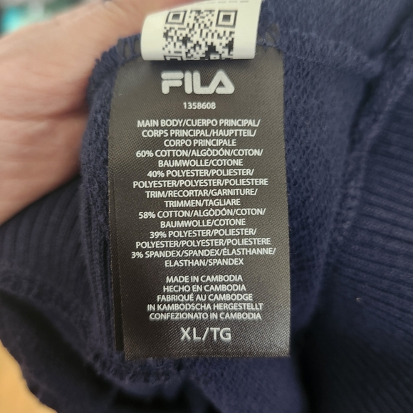 Fila Men’s Blue Navy Crewneck Classic Sweater XL Y2K Streetwear Casual Pullover - Picture 11 of 14